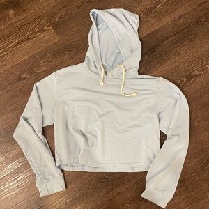 Cropped Light Blue Women's Hoodie